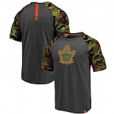 Toronto Maple Leafs Fanatics Branded Heathered GrayCamo Recon Camo Raglan T-Shirt,baseball caps,new era cap wholesale,wholesale hats